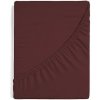 Matějovský Plachta Strečová na posteľ- tmavohnedé/čokoládové Jersey s elastanom 180/200/40 180x200x40 červená