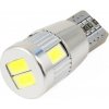 Interlook LED auto žiarovka T10 W5W 6 SMD5630 Canbus, studená biela