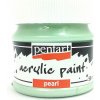 Akrylová farba - perleťová - zelená - 50 ml