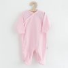 Dojčenský bavlnený overal s bočným zapínaním New Baby Lovely bodkami
