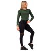 Dámske tričko Nebbia Organic Cotton Ribbed Long Sleeve Top 415 dark green S