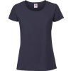 Fruit of the Loom Tričko Lady-Fit Iconic 195 T, krátký rukáv, dámské COT-161424a3603 L Navy deep