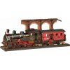 RoboTime 3D drevená skladačka Vintage parná lokomotíva