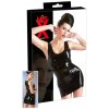 LATEX - bezrukové mini šaty (čierne) - L