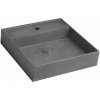 Umývadlo na dosku štvorcové Sapho QUADRADO 46 cm čierne