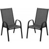 2 ČIERNE ZÁHRADNÉ STOLIČKY 54 X 72 X 96 *3685 čierna