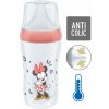 Nuk Perfect Match dojčenská fľaša Mickey temperature control red 260 ml