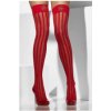 Pančuchy Sestrička pruhované červené s bielym krížom