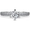 Florence Side Stones | Zásnubný prsteň so stredovým kameňom 0.500ct, biele zlato, s diamantmi 61