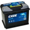 Autobaterie Exide Excell 12V, 62Ah, 540A, EB620
