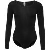 Dámské Body Black Long Sleeve Turtleneck Bodysuit