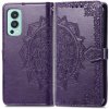 Peňaženkové puzdro Embossing Pattern Mandala Flower fialové – OnePlus Nord 2 5G