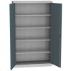 Univerzálna skriňa, 2 dvere, 4 police, 1950 x 1200 x 400 mm, modro-šedá