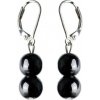 Náušnice - Hematit guličky 8mm B