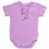 Baby Nellys Dojčenské rebrované body s gombíkmi kr. rukáv, Girl - lila, veľ 80