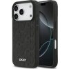 DKNY PU Leather Grid Pattern Magsafe kryt iPhone 17 Pro čierny 57983127514