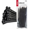 AMiO - Sťahovacie pásky čierne 2,5x100mm - 100 ks 02150