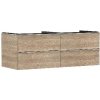 Hansgrohe Xelu Q - Umývadlová skrinka, 50x136x55 cm, 4 zásuvky, prírodný dub/chróm 54088000