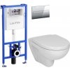 LAUFEN Rámový podomietkový modul CW1 SET s chrómovým tlačidlom + WC JIKA LYRA PLUS + SEDADLO duraplastu H8946600000001CR LY6