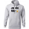Je mi 60 pivo - Mikina pánska Cape s kapucňou - S ( Svetlosivý melír )