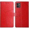 Peňaženkové kožené puzdro Y-SHAPED na Motorola Moto G32 - Červená