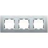 Rámček 3- násobný kovový, hliník / hliník mat