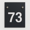 Solárne domové číslo – obdĺžnikový na výšku Farba a štýl: Antracit tabuľa + bezpätkové čísla