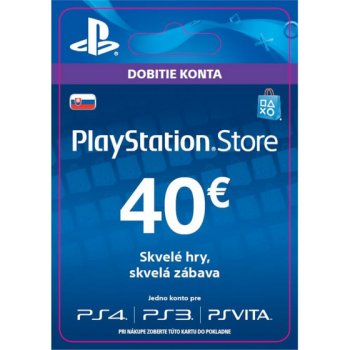 PlayStation Store predplatená karta 40 € od 40 € - Heureka.sk