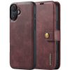 DG.Ming 2v1 odnímateľné flipové púzdro pre iPhone 16 - vínové - možnosť vrátiť tovar ZADARMO do 30tich dní