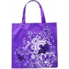 Skladacia nákupná taška s motýľ - fialová