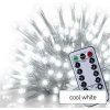 EMOS LED vianoč. cencúle, 5 m, vonkajšie aj vnútor., studená biela, ovládač, programy, časovač