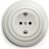 Kliklap Kliklap - Retro domová zásuvka s rámikom SCHUKO 230V/16A biela KA0007G + záruka 3 roky zadarmo + záruka 3 roky zadarmo