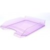Victoria Office odkladač plastový priehľadný fialový