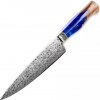 IZMAEL Damaškový kuchynský nôž Sakai Chef/Modrá 19.5 cm