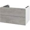 Dreja Doplnková skrinka pod dosku DSD SZZ2 70 (výška 40 cm) - N01 Biela lesk / D01 Betón