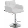 Barová stolička Los Angeles z umelej kože C, biela