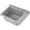 Gamma Selva, univerzálna plastová výlevka 58x38x26,7 cm + sifón, 1-komorová, šedá, GMA-KGS58-G