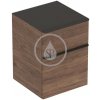 Geberit Smyle Square - Bočná skrinka, 2 zásuvky, orech hickory 500.357.JR.1