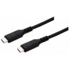 C-TECH Kabel USB 4.0, Type-C (CM/CM), PD 100W, 40Gbps, 0,5m, černý (CB-USB4-05B)