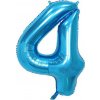 Fóliový balón číslo štyri modrý 102cm - Cakesicq - Cakesicq