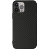 AppleMix Kryt pre Apple iPhone 13 Pro Max - guma / umelá koža - karbónová textúra - čierny