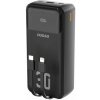 Dudao K15MAX Power Bank 30000mAh USB / USB-C / Lightning + vstavané káble 22.5W, čierny