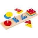 Montessori Farebné geometrické tvary triedenie