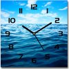 Sklenené hodiny štvorec Morská voda 30x30 cm
