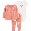 CARTER'S Set 3dielny mikina, body kr. rukáv, legíny Pink Floral dievča MFL NB/ veľ. 56 1P559210_NB