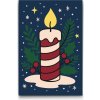 Vymalujsisam.sk Maľovanie podľa čísiel - Vianočná sviečka Veľkosť: 20x30cm, Rám: Na kartónovej doske
