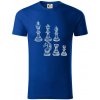 Šachové figúrky kreslené - Tričko z organickej bavlny - S ( Kráľovská modrá )