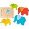 Goki viacvrstvové puzzle Slon 5 dielikov