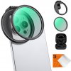 K&F Concept K&F 67MM, magnetický držiak na telefón, s 67MM magnetickým CPL filtrom, šošovka s vysokým rozlíšením, povrchová úprava, voda 36000