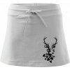 Jeleň z listov - Športová sukne - two in one - XL ( Biela )